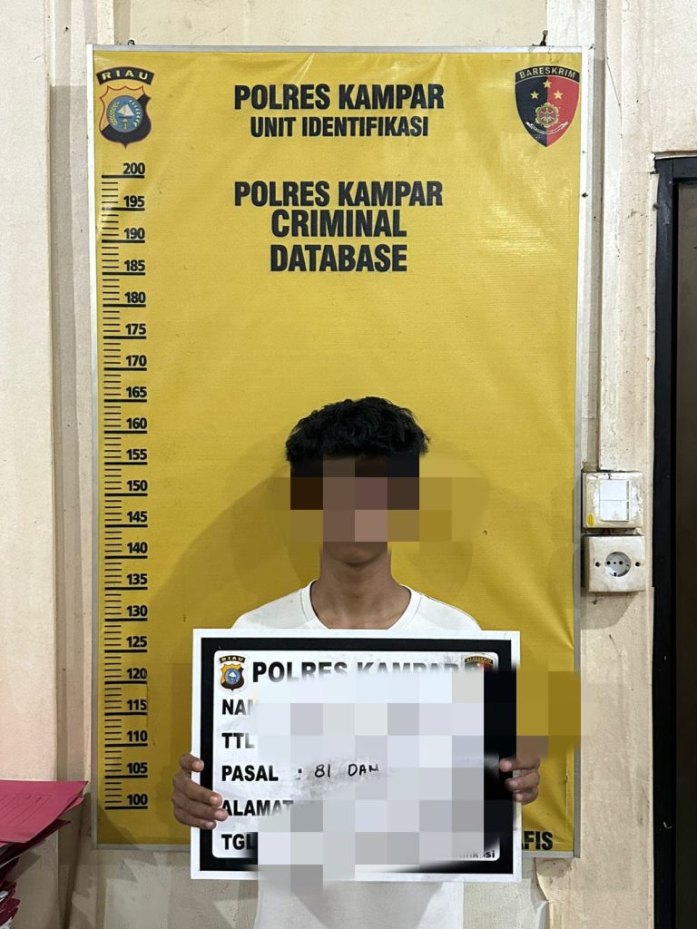 Pelaku Terduga Pencabulan Ditangkap Satreskrim Polres Kampar di Bangkinang
